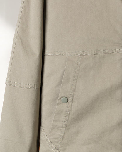 khaki Casual Hooded Gabardine Jacket