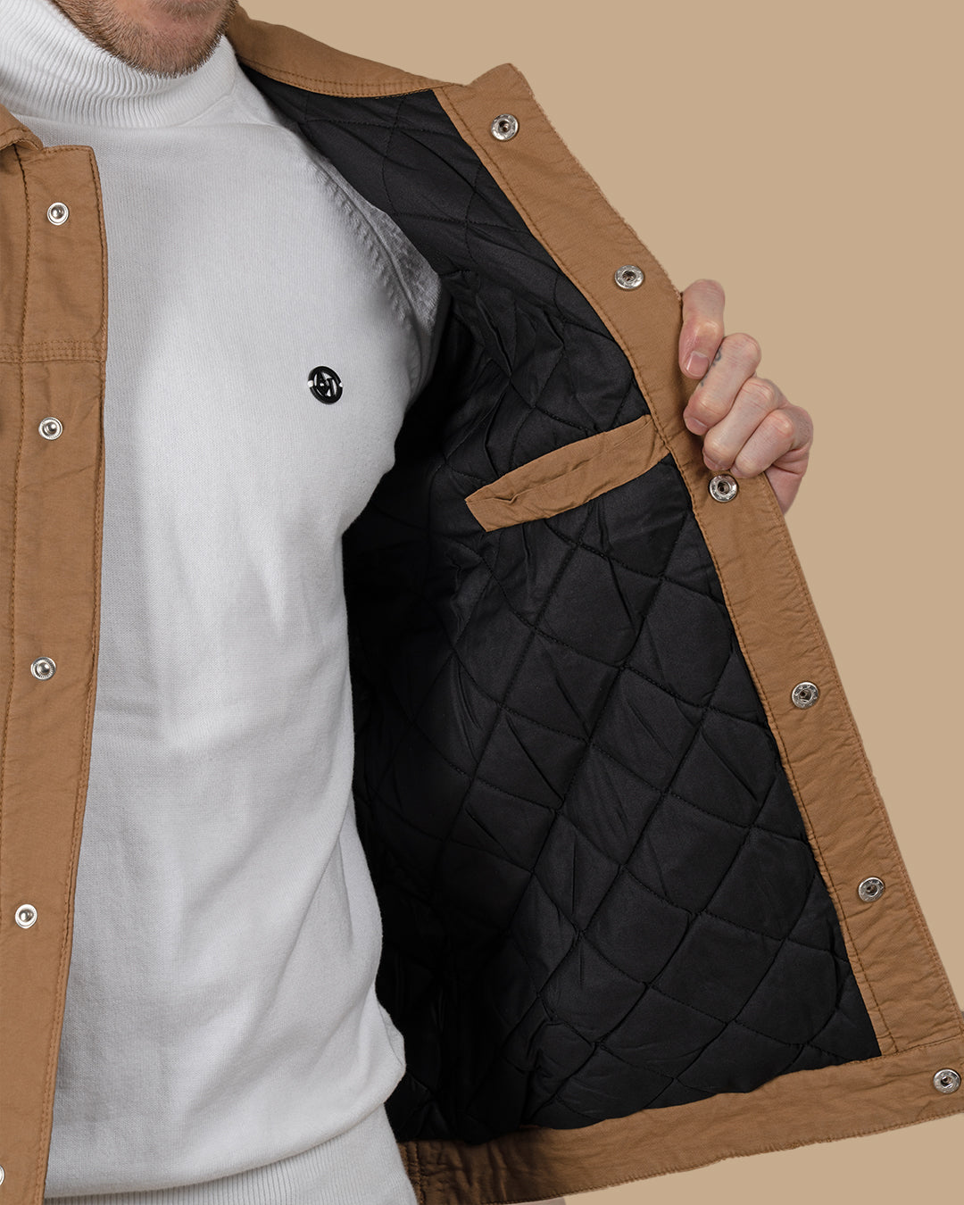 Camel Casual Gabardine Jacket