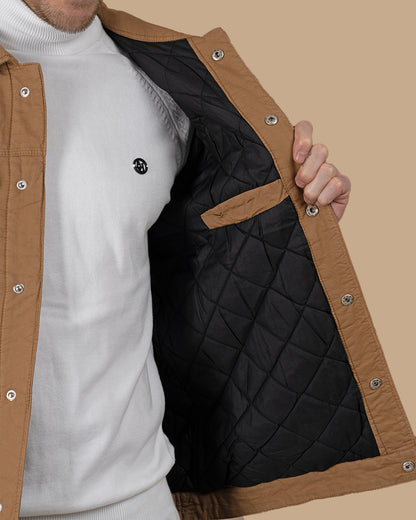 Camel Casual Gabardine Jacket