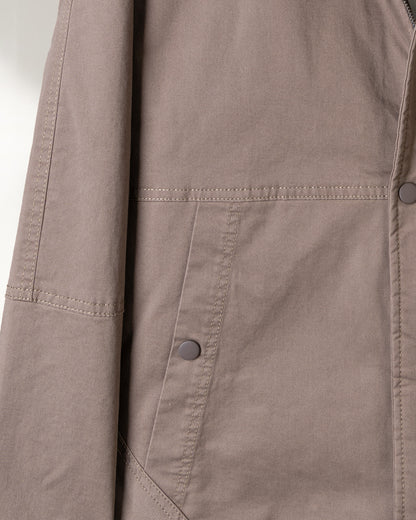 Brown Casual Hooded Gabardine Jacket