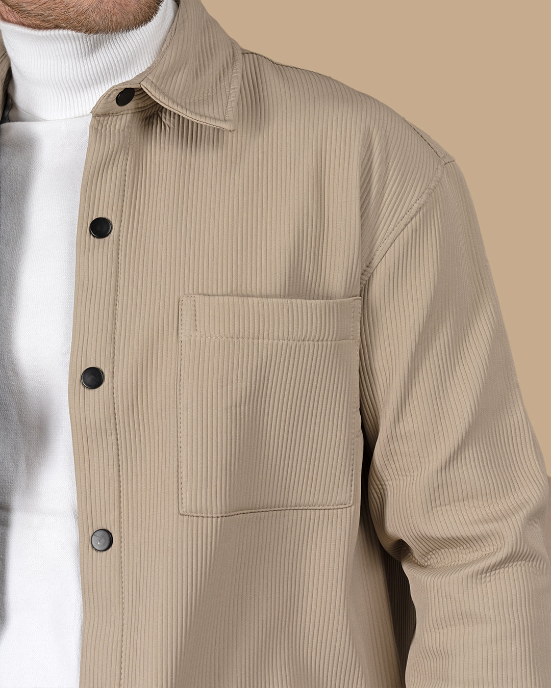 Dark Beige waterproof winter shirt