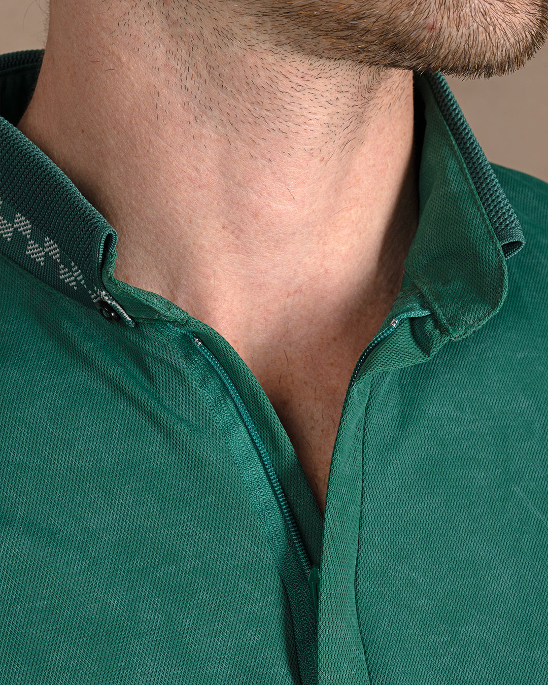Green Turkish cotton Polo Shirt Short sleeves
