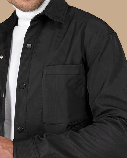Black waterproof winter shirt
