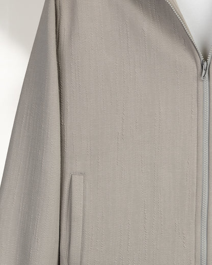 Grey Full-Zipper Cotton Hoodie