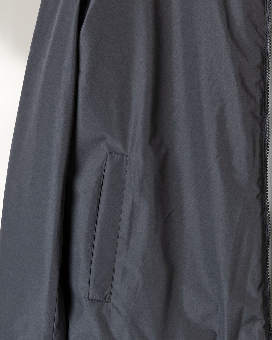 Black Clever Half-Neck Waterproof Jacket