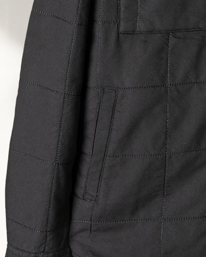 Black Gabardine Quilted Jacket