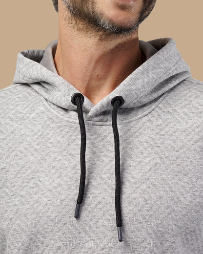 Grey Patterned Cotton Sweatshirt
