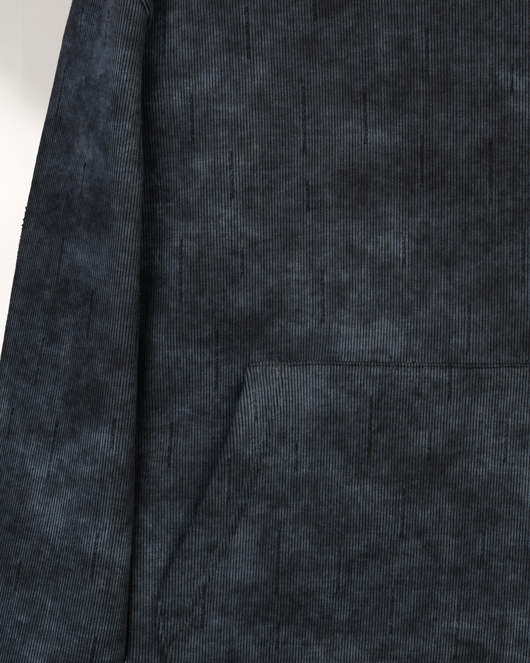 Black Acid Wash With Defined Seam Lines Cotton Hoodie