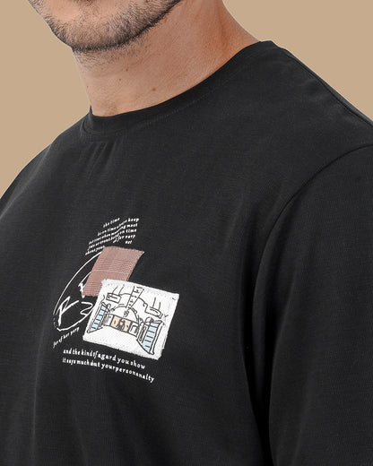 Black Cotton T-shirt