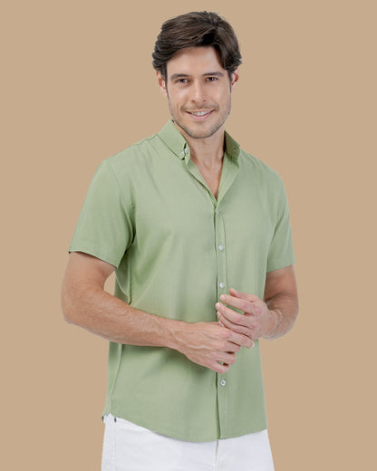 Olive Green Cotton shirt