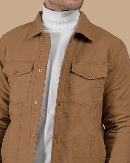 Camel Casual Gabardine Jacket