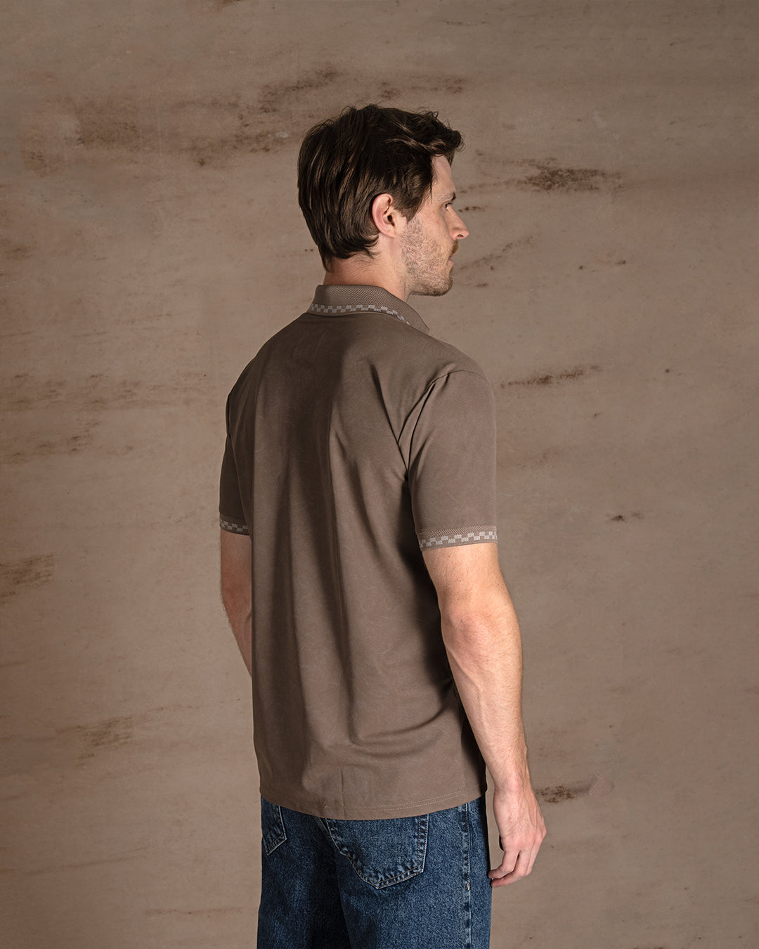 Brown Turkish cotton Polo Shirt Short sleeves