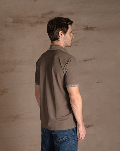 Brown Turkish cotton Polo Shirt Short sleeves