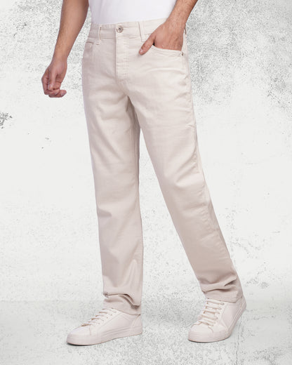 Beige Regular fit Jeans