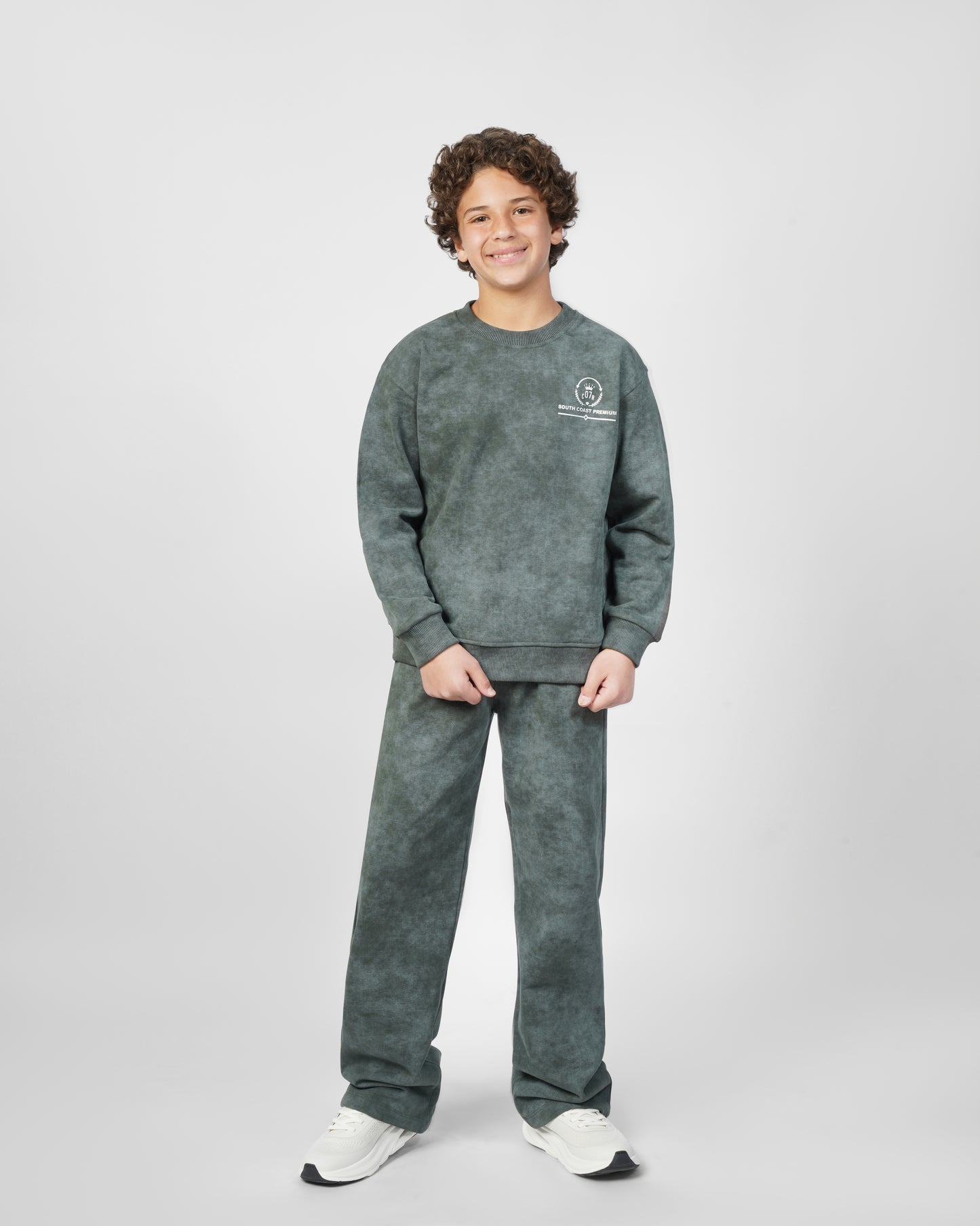 Sage Acid Wash Kids Set