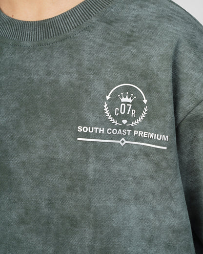 Sage Acid Wash Kids Set