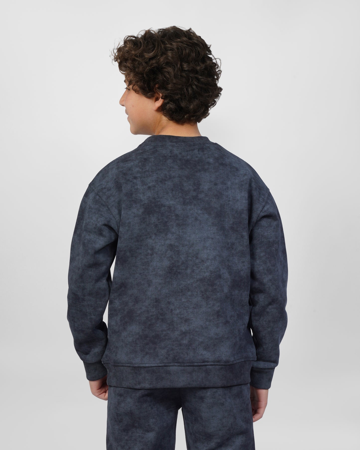 Navy Acid Wash Kids Set