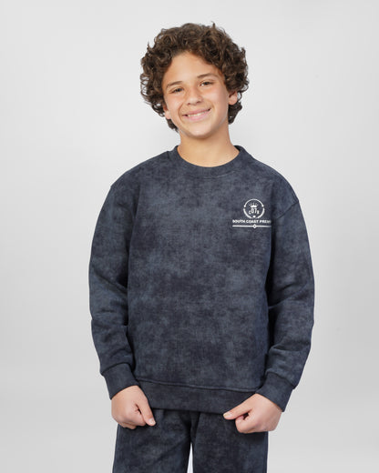 Navy Acid Wash Kids Set