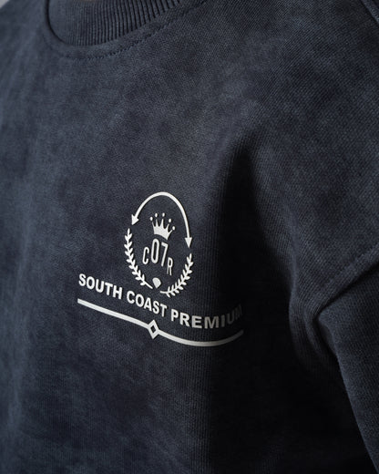 Navy Acid Wash Kids Set