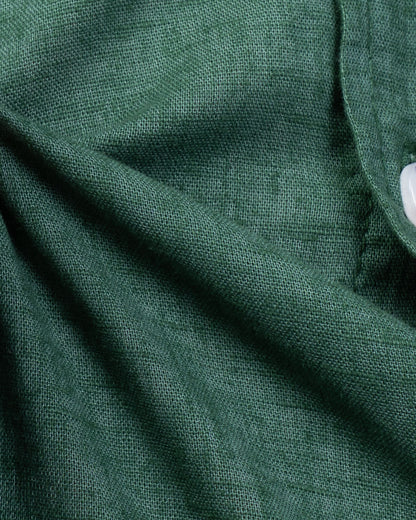 Green Plain Cotton Shirt