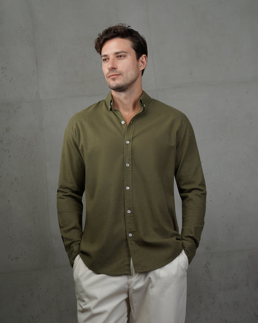 Oil Plain Cotton Shirt (Big Size)