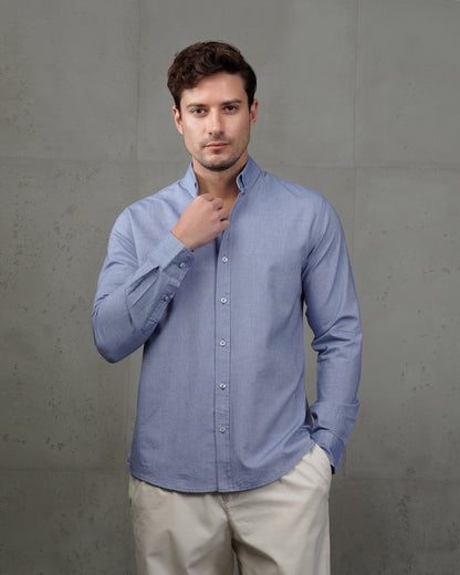 Pastel Blue Classic Cotton Shirt