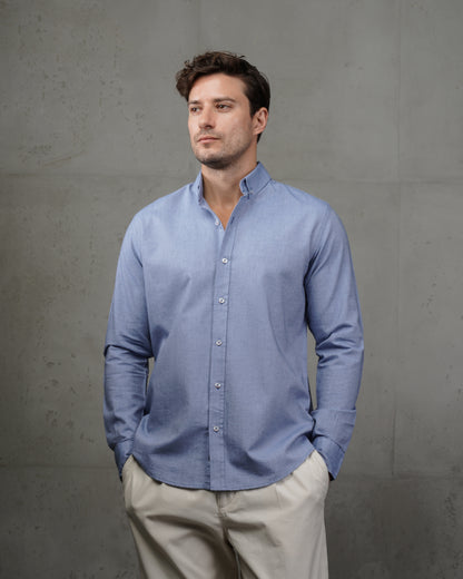 Pastel Blue Classic Cotton Shirt