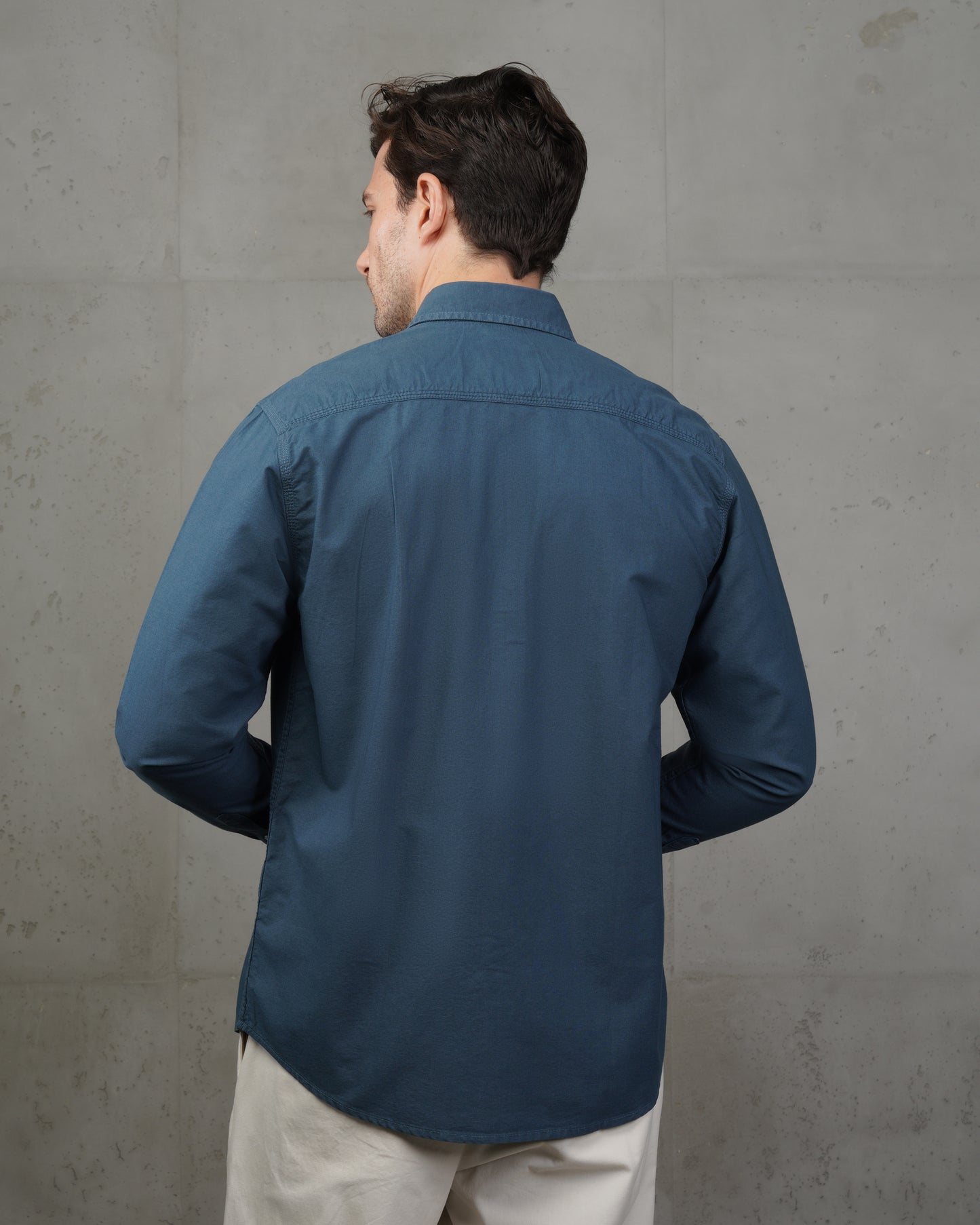 Petrol Oxford Cotton Shirt