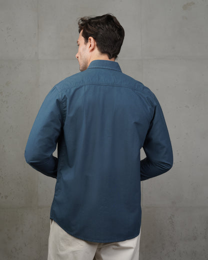 Petrol Oxford Cotton Shirt