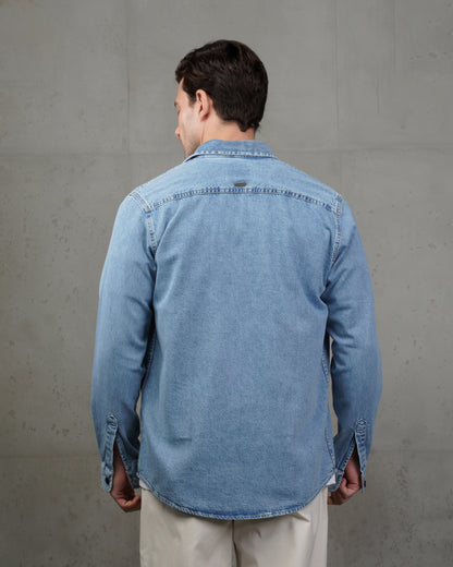 Light Blue Plain Denim Shirt