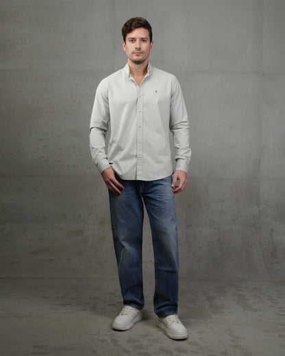 Dark Mint Green Classic Cotton Shirt