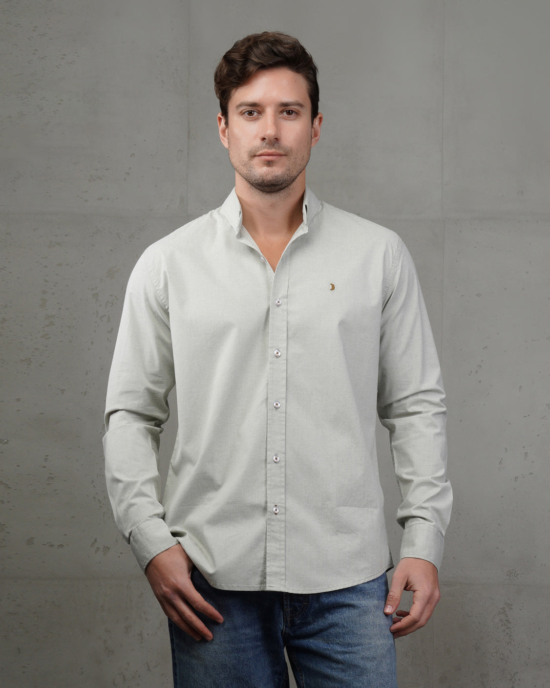 Dark Mint Green Classic Cotton Shirt