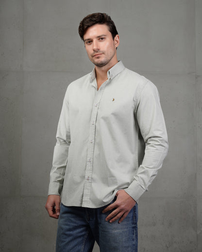 Dark Mint Green Classic Cotton Shirt