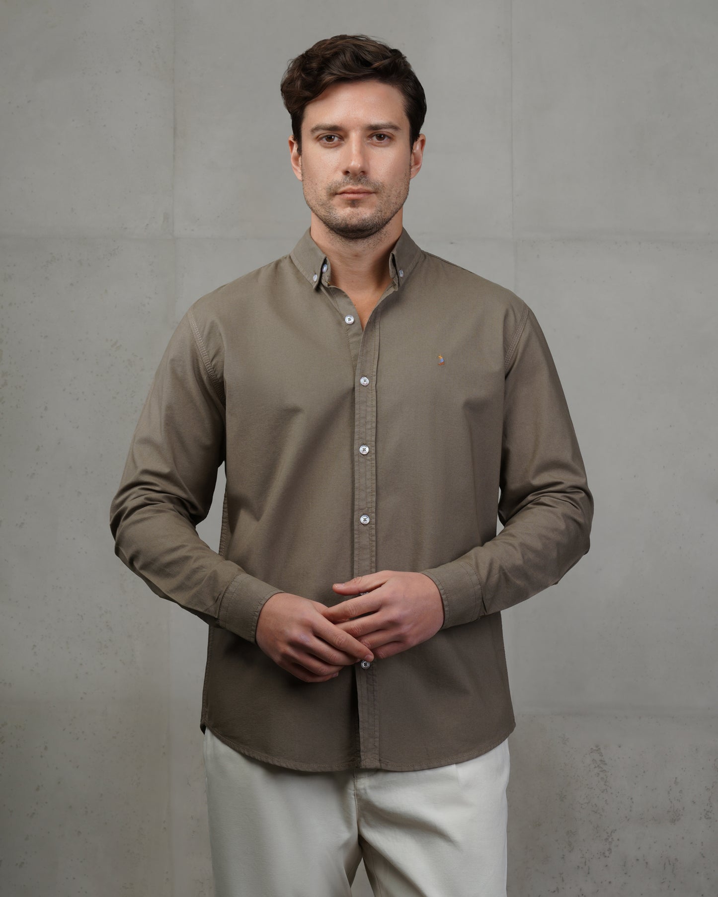 khaki Oxford Cotton Shirt