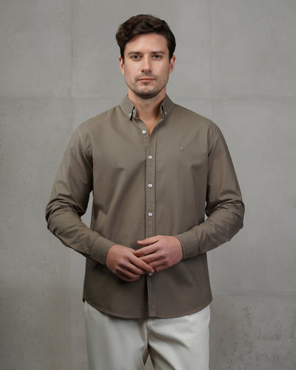 khaki Oxford Cotton Shirt