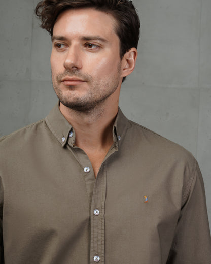 khaki Oxford Cotton Shirt