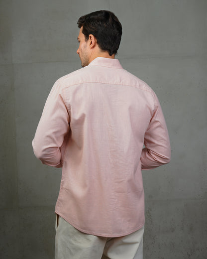 Light Rose Plain Cotton Shirt