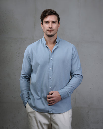 Light Blue Plain Cotton Shirt