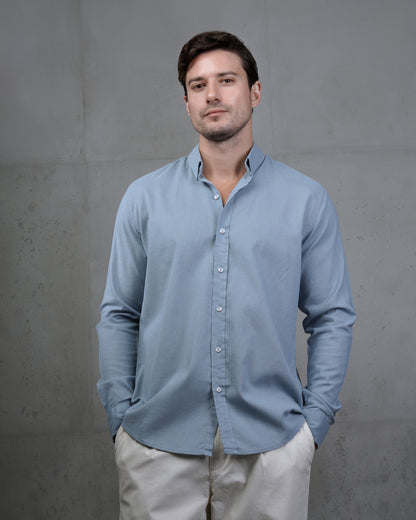 Light Blue Plain Cotton Shirt