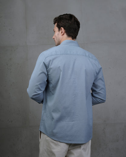 Light Blue Plain Cotton Shirt