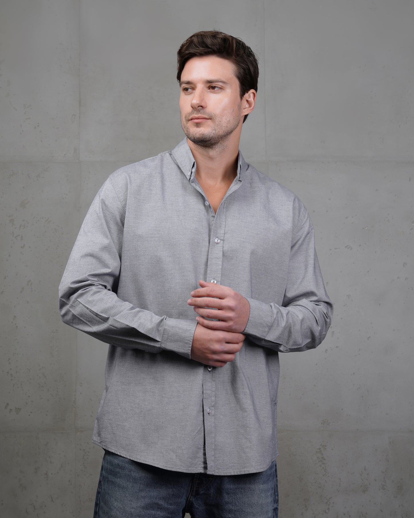Navy Classic Cotton Shirt