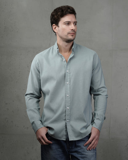 Indigo Plain Cotton Shirt (Big Size)