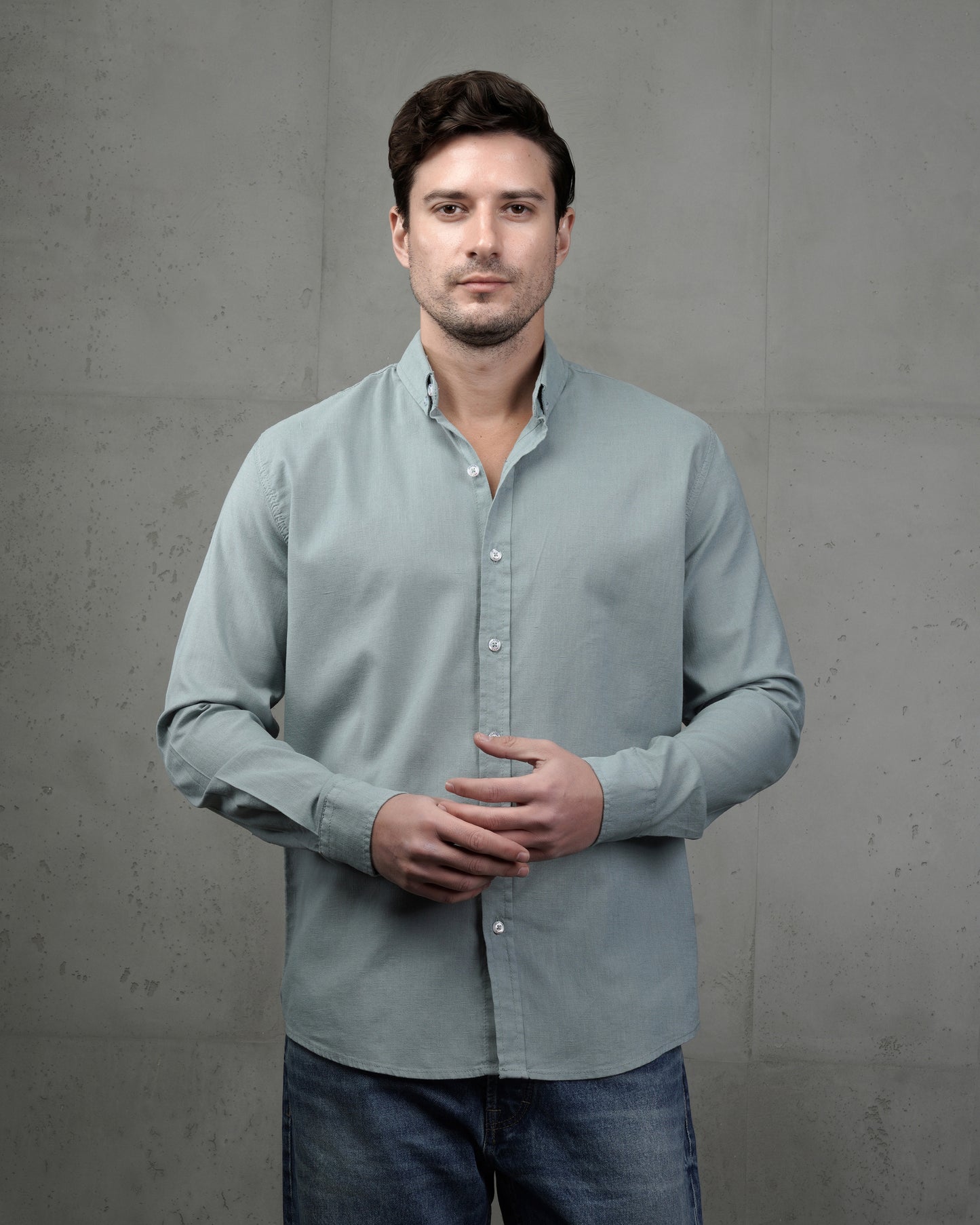 Indigo Plain Cotton Shirt