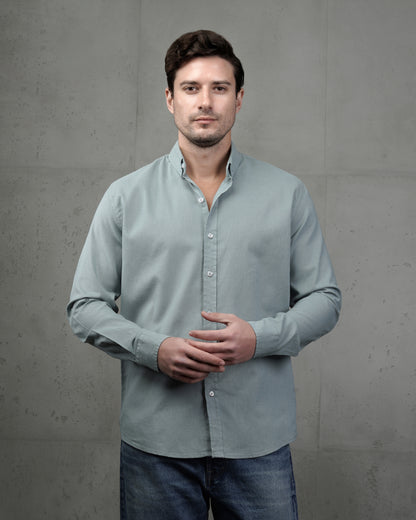 Indigo Plain Cotton Shirt
