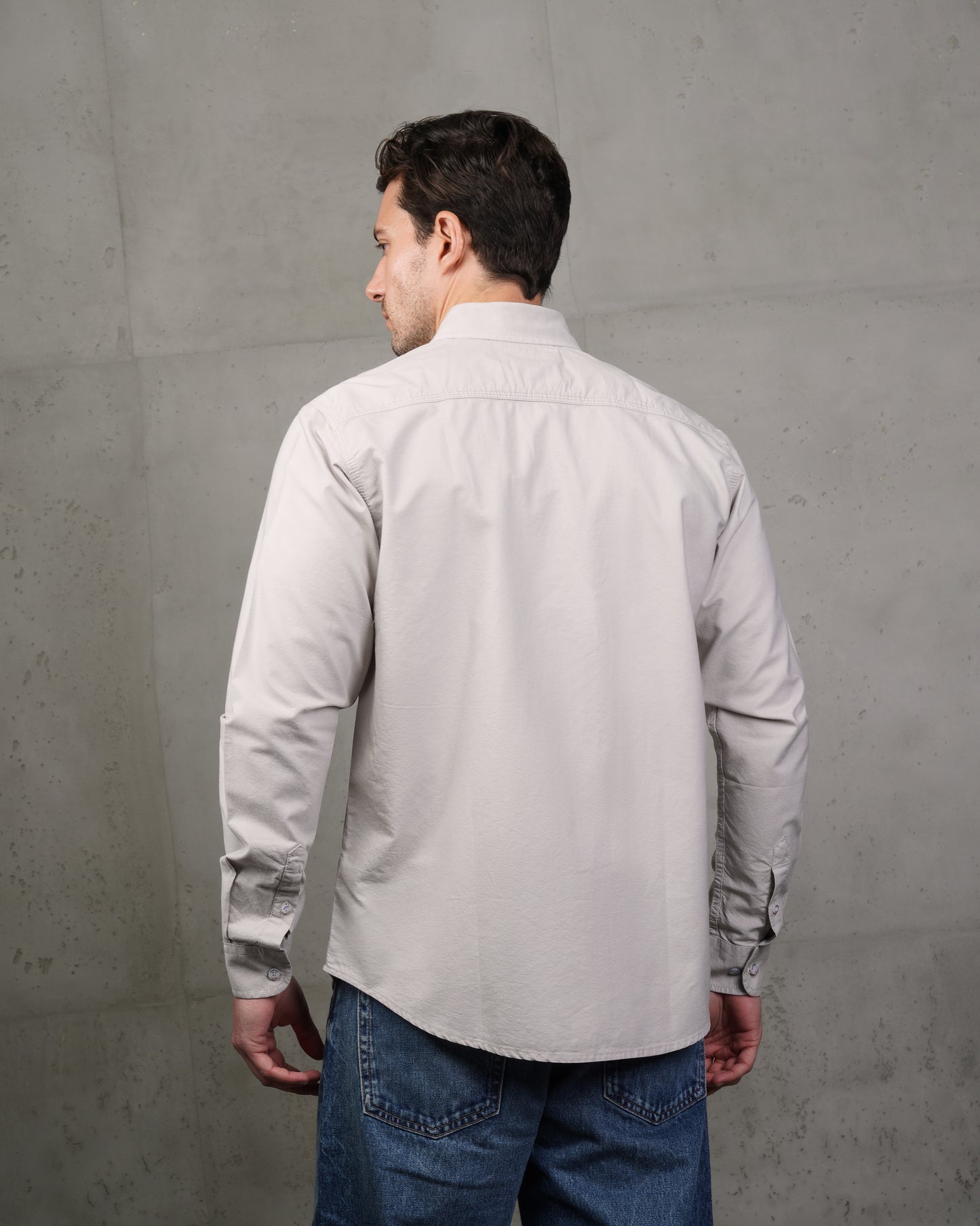 Light Grey Oxford Cotton Shirt