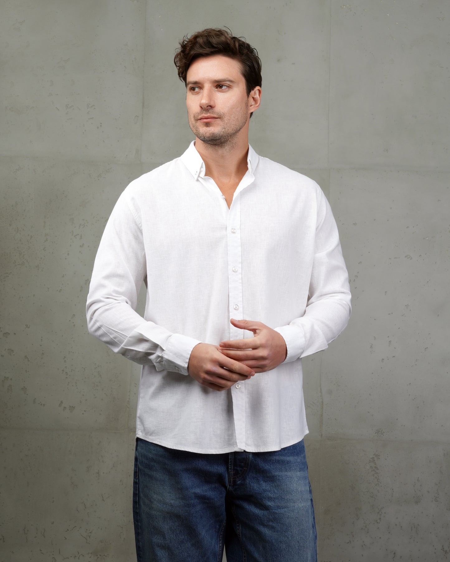 White Plain Cotton Shirt