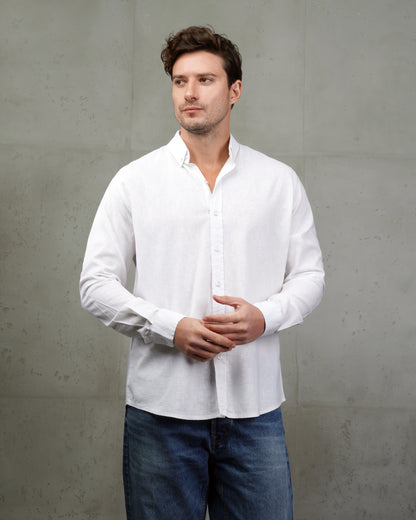 White Plain Cotton Shirt