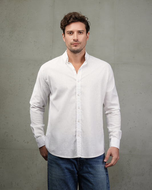 White Plain Cotton Shirt (Big Size)