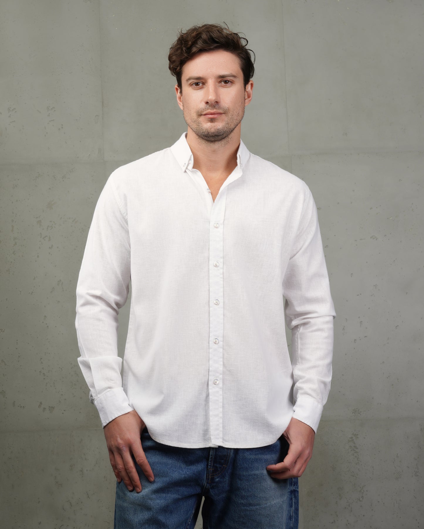 White Plain Cotton Shirt