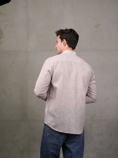 Caffee Linen Plain Shirt
